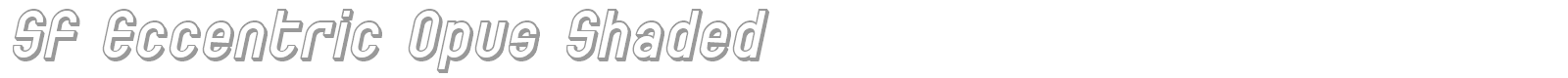 SF Eccentric Opus font preview